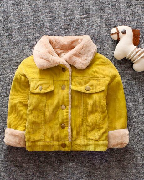 Blouson chaud en velours fourré pour bébé