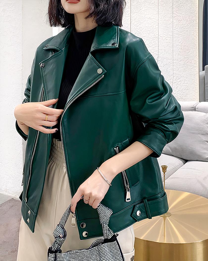 BEDSETS Blouson Faux Cuir - Manches Longues - Femme Fille Blousons En Simili Cuir Fermeture Éclair Motard Hooded Tops Manteau à Capuche Court Moto Veste Jacket (White,5XL