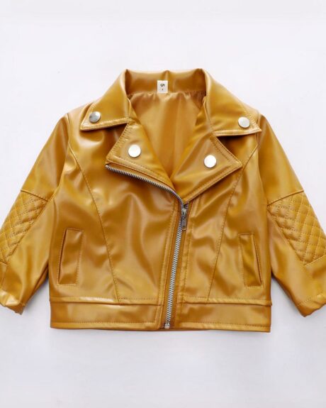 Blouson similicuir fille court pour la mi-saison