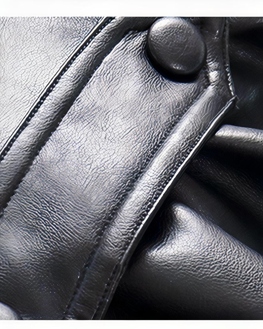 Blouson Simili Cuir Synthétique Noir Femme - Taille TM 40 - Occasion Très Bon État