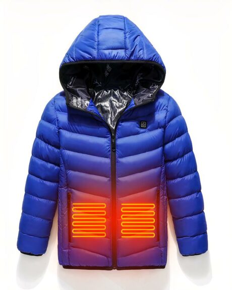 Blouson doudoune chauffante à recharge USB pour garçon