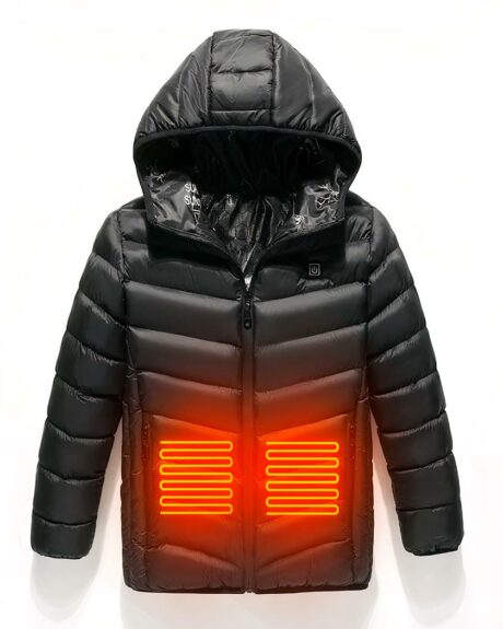 Blouson doudoune chauffante à recharge USB pour garçon