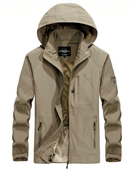 Blouson imperméable homme à capuche coupe-vent