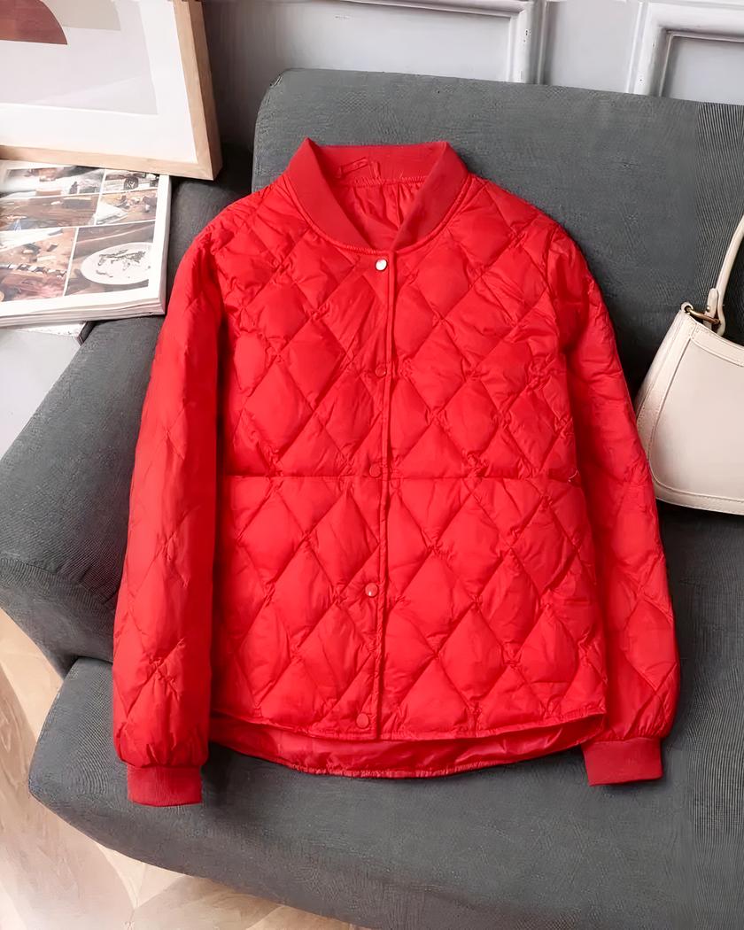 Blouson matelass?� femme coupe courte avec col �?� Mon Blouson