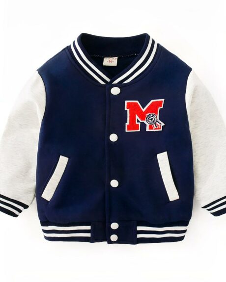 Blouson teddy brodé "M" pour garçon