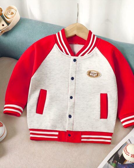 Blouson teddy football américain bi-colore pour fille