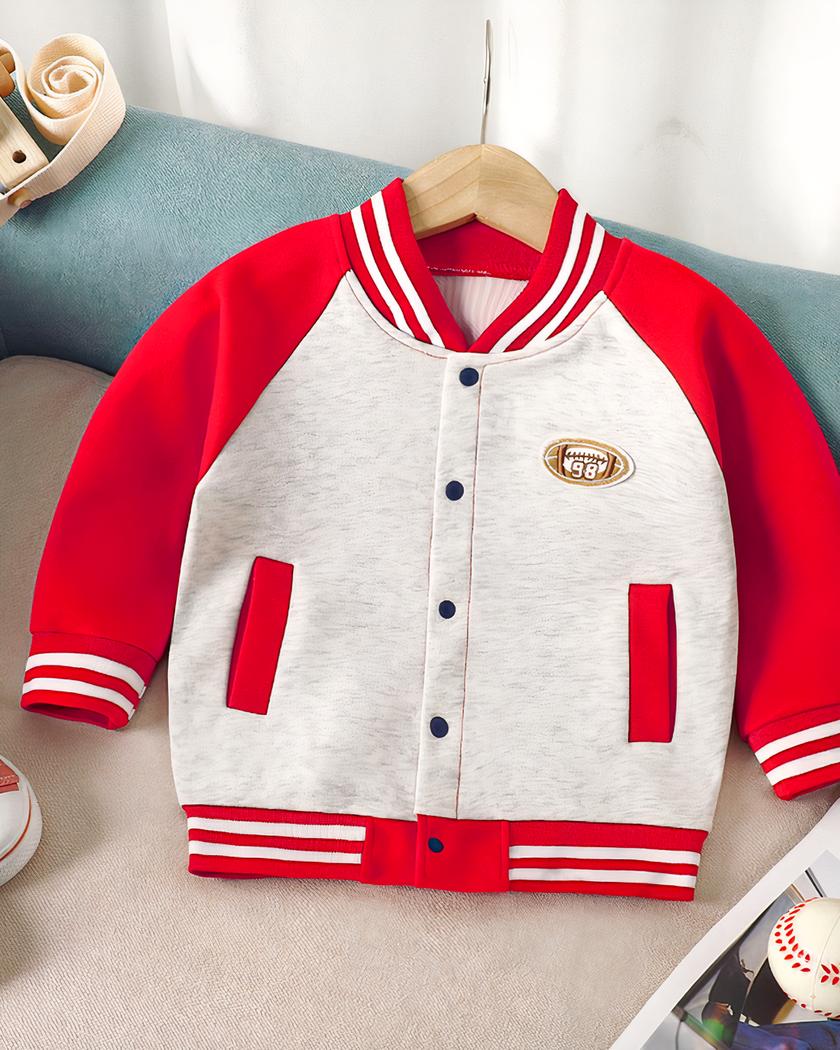 Blouson teddy football américain bi-colore pour fille Blouson teddy football américain bi-colore pour fille