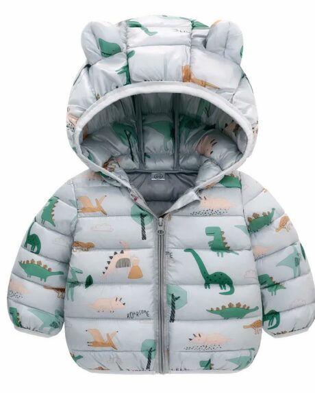 Blouson bébé style doudoune légère à motifs