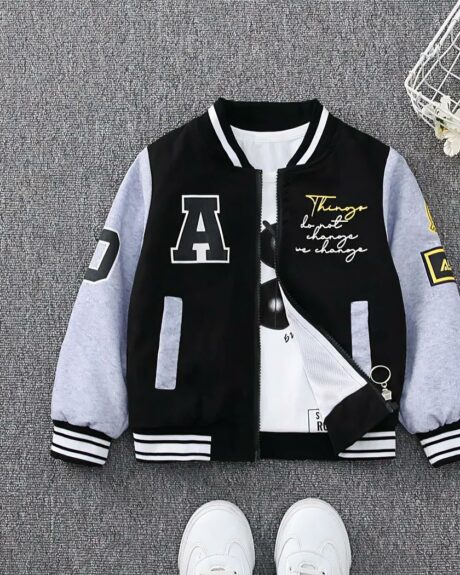 Blouson teddy pour garçon à fermeture éclair