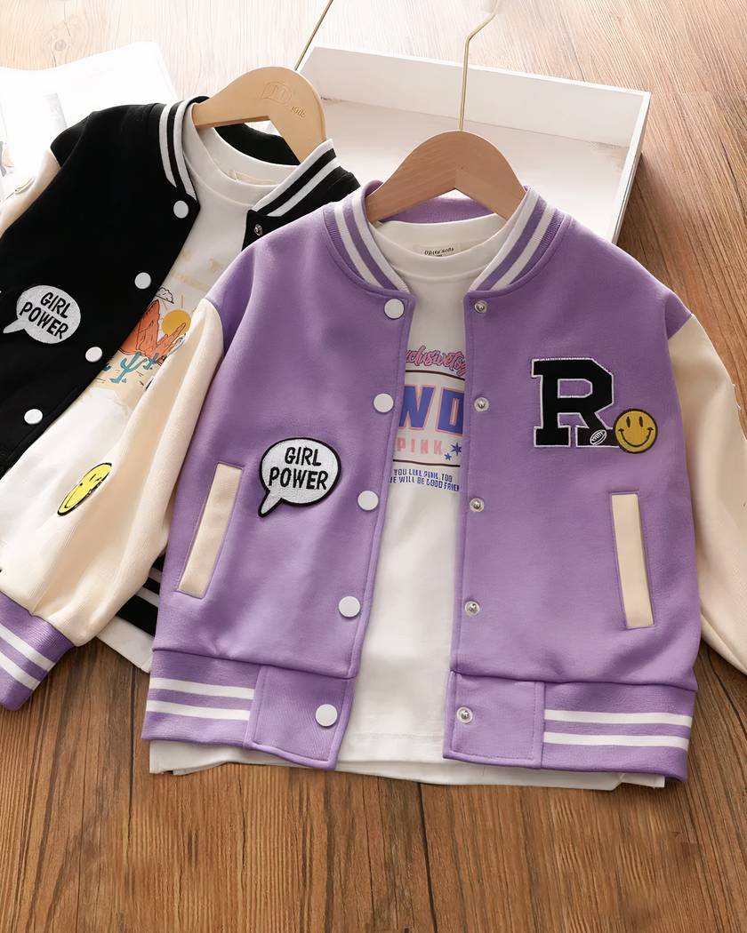 Blouson teddy avec smiley pour fille