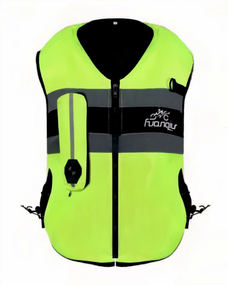 Blouson airbag moto à fermeture éclair