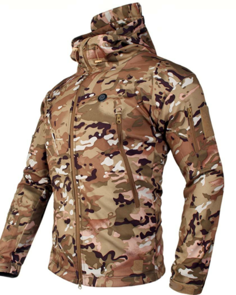 Blouson chauffant USB à capuche