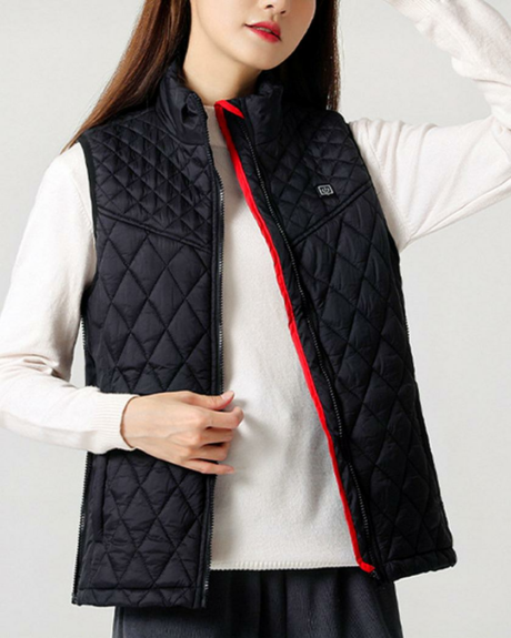 Blouson chauffant sans manches à recharge usb