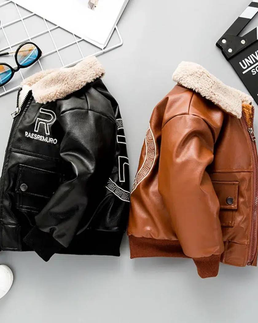 Blouson aviateur aspect cuir pour enfant • Mon Blouson