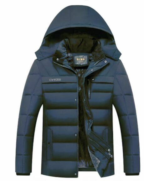 Blouson d'hiver chaud à capuche en laine pour homme
