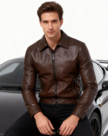 Blouson simili-cuir homme à col à revers • Mon Blouson